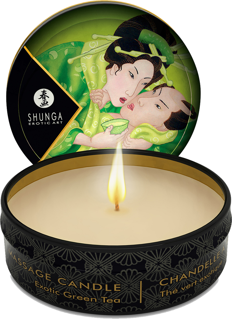 Shunga candela da massaggio Zenitude - The verde