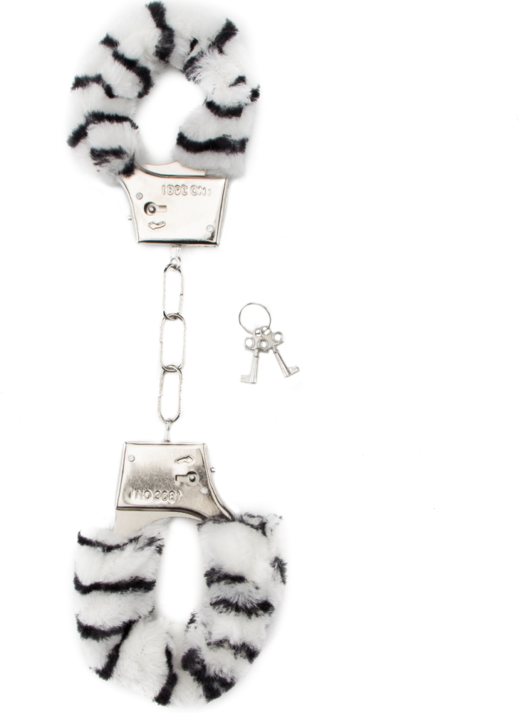 Furry Handcuff - Zebra