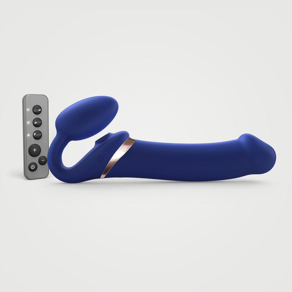 Multi Orgasm Bendable Strap-On Blu