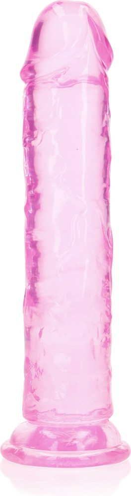 Straight Realistic Dildo Suction Cup 8'' - Rosa
