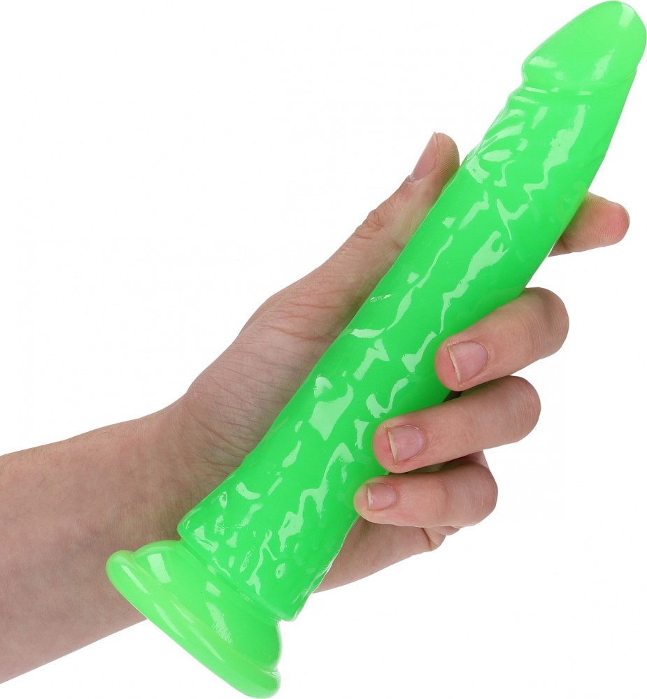 Slim Dildo Suction Cup Glow in the Dark 8''