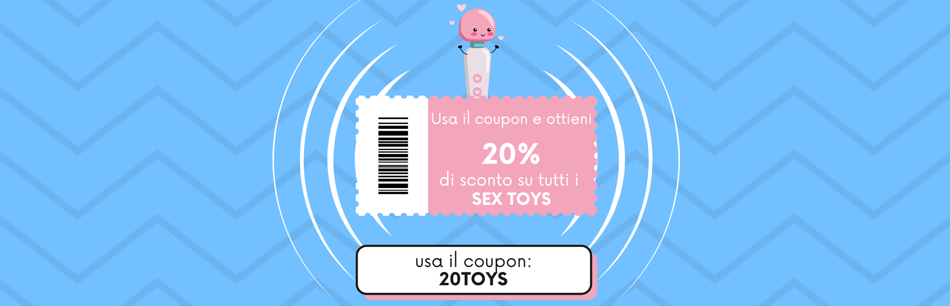 20% di sconto su tutti i sex toys