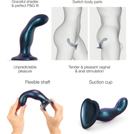 Dildo con ventosa in silicone liquido Strapon-me Dildo Plug Snaky - M