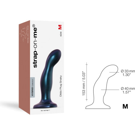 Dildo con ventosa in silicone liquido Strapon-me Dildo Plug Snaky - M