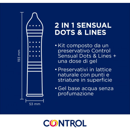 Control 2in1 Sensual Dots&Lines - kit 3+3,