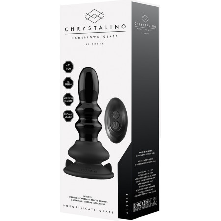 Plug anale vibrante in vetro Ribbly Chrystalino