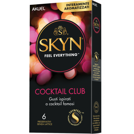 Akuel Skyn Cocktail Club - preservativi aromatizzati anallergici