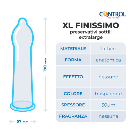 Control Finissimo XL preservativi extralarge sottili