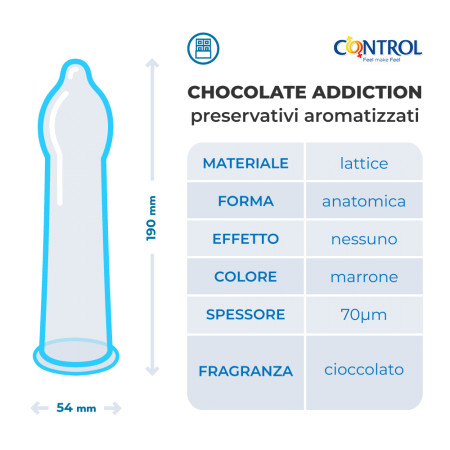 Control Adapta Chocolate preservativi  aromatizzati al cioccolato