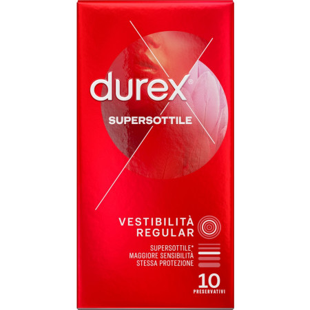 Preservativi sottili Supersottile Regular 10 pezzi Durex