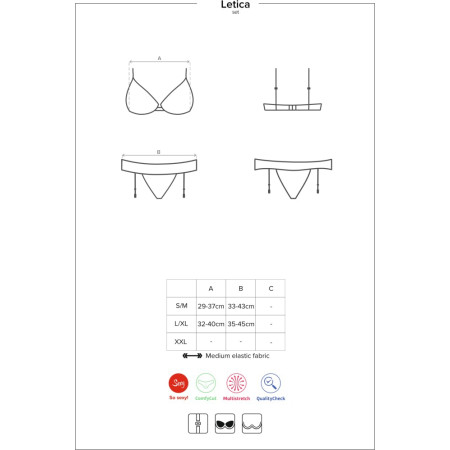 Letica Set Intimo Sexy Cupless Obsessive