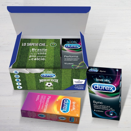 Preservativi misti Magic Box ediz. limit. Mondiali di calcio 2018 Durex