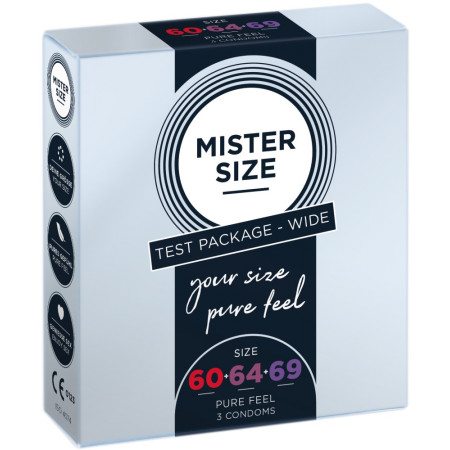 Preservativi su misura confezione mista Mister Size Test Pack Wide