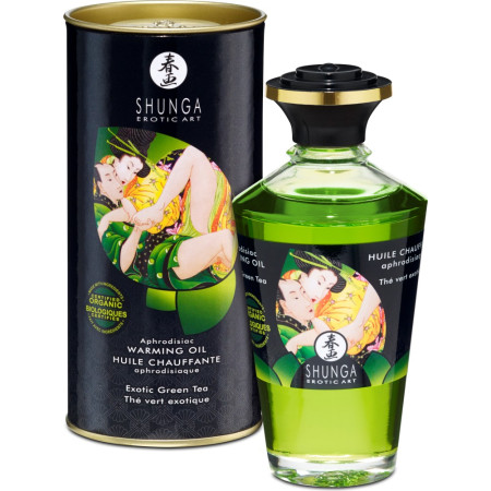 Olio da massaggio edibile Aphrodisiac Oil Green Tea Shunga