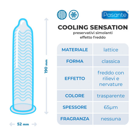 Pasante preservativi effetto freddo