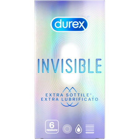 Preservativi ultrasottili Invisible Extra Lube Durex