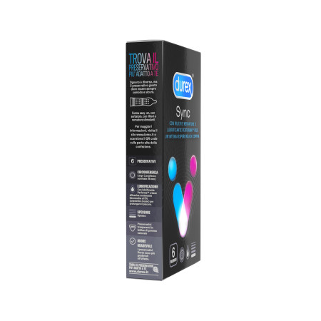 Durex Sync Orgasmic - preservativi ritardanti & stimolanti 6 pezzi