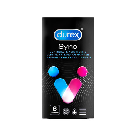 Durex Sync Orgasmic - preservativi ritardanti & stimolanti 6 pezzi