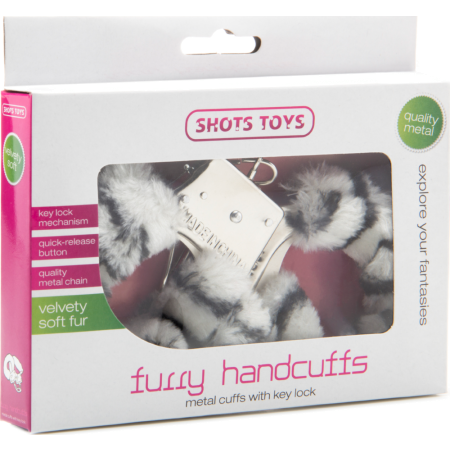 Manette sexy con peluche Furry Handcuff Zebra Shots Toys