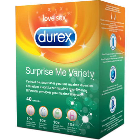 Preservativi misti Surprise Me Variety Box Durex