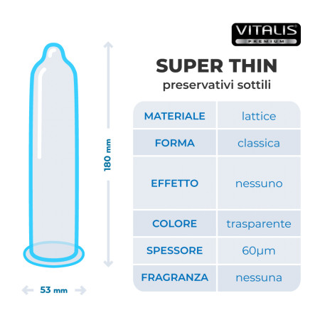 Preservativi sottili Super Thin Vitalis