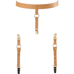 Kit bondage Bijoux Indiscrets Maze Suspender Belt for Underwear & Stockings Marrone