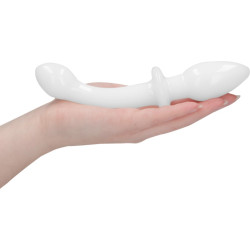 Dildo doppio in vetro Chrystalino Doubler - White