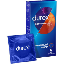 Preservativi extra large Settebello XL 5 pezzi Durex
