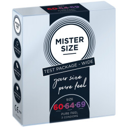Preservativi su misura confezione mista Mister Size Test Pack Wide