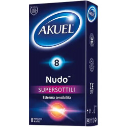 Profilattici Akuel Nudo - 8 pezzi