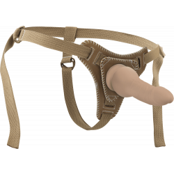 Dildo Ouch! Strap-on Leather Rosa cipria