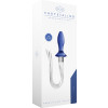 Plug in vetro con flogger Chrystalino Tail - Blue