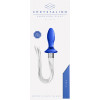 Plug in vetro con flogger Chrystalino Tail - Blue