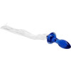 Plug in vetro con flogger Chrystalino Tail - Blue