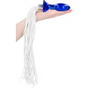 Plug in vetro con flogger Chrystalino Tail - Blue